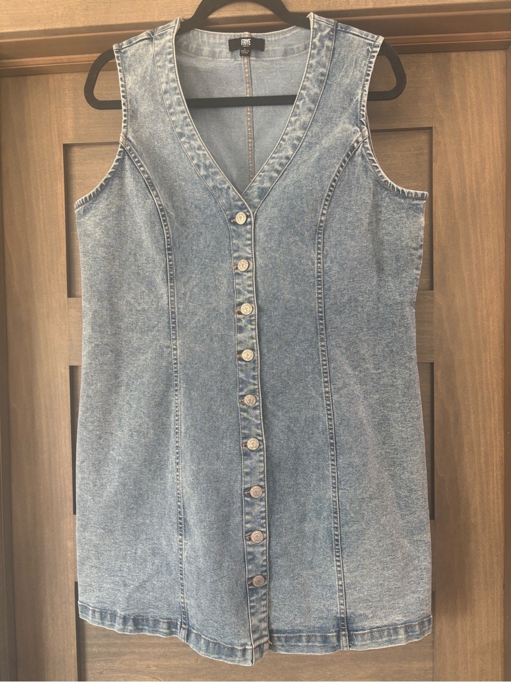 Frye Light Blue Denim Button-Front Minnie Dress